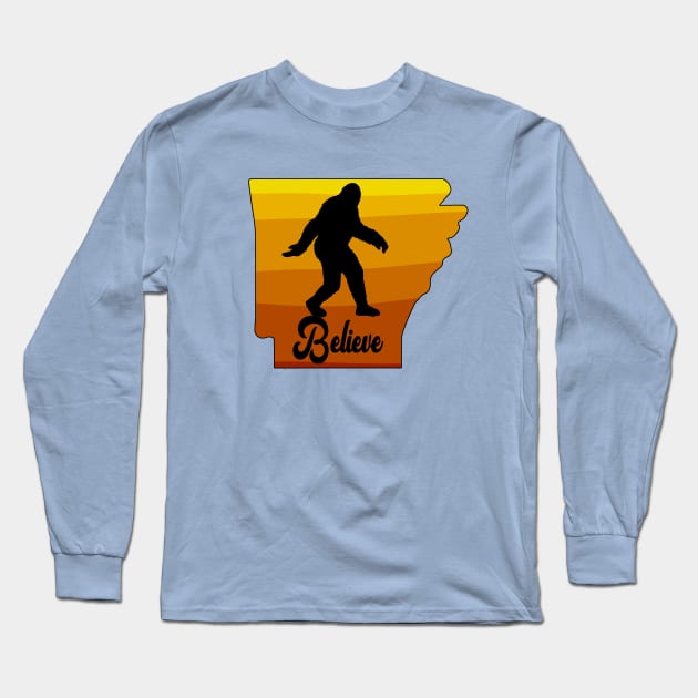 Arkansas Sasquatch Believe Design Long Sleeve T-Shirt by Arkansas Shop